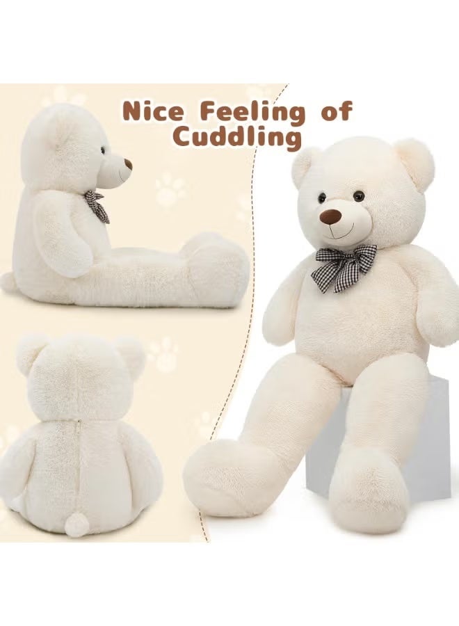 YelaJoy Giant Teddy Bear Plush Toy - Ultra Soft & Cute Large Stuffed Animal 100cm, Perfect for Anniversary, Birthdays, Valentines Day Gifts (Kids, Couples, Family) - Image 4